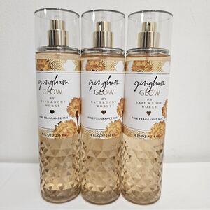 3X Bath and Body Works Gingham Glow Fine Fragrance Mist 8 fl oz /236 ml